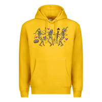 Lemon dancing skeletons mardi gras Premium Hoodie - MaliasSmallBusiness