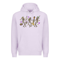 Lilac dancing skeletons mardi gras Premium Hoodie - MaliasSmallBusiness