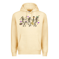 Pina Colada dancing skeletons mardi gras Premium Hoodie - MaliasSmallBusiness