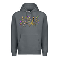 Rock dancing skeletons mardi gras Premium Hoodie - MaliasSmallBusiness
