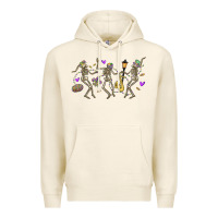 Tofu dancing skeletons mardi gras Premium Hoodie - MaliasSmallBusiness