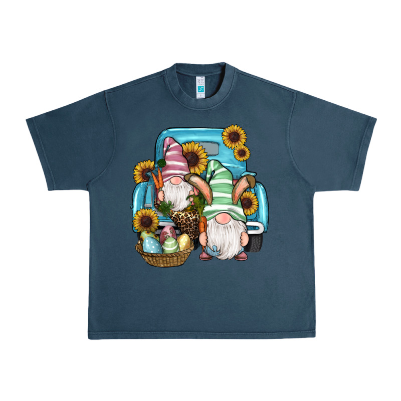 Easter Gnomes Egg Sunflowers Truck Urban Heavy Tee by RanaPortraitStore | Teevron