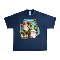 Navy Easter Gnomes Egg Sunflowers Truck Urban Heavy Tee - RanaPortraitStore
