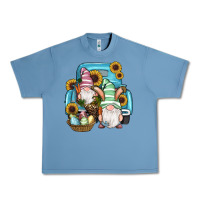 Pebble Blue Easter Gnomes Egg Sunflowers Truck Urban Heavy Tee - RanaPortraitStore