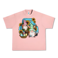 Salmon Easter Gnomes Egg Sunflowers Truck Urban Heavy Tee - RanaPortraitStore