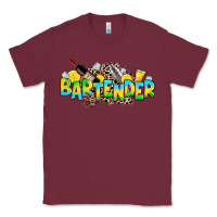 Burgundy bartender Classic Tee - Zillion Design Studio