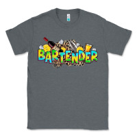 Charcoal Heather bartender Classic Tee - Zillion Design Studio