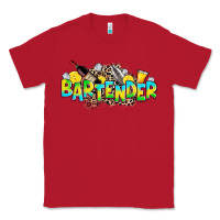 Red bartender Classic Tee - Zillion Design Studio