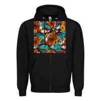 Black sunflower horses seamless pattern Zipper Hoodie - HRA Design Shop