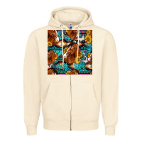Sandshell sunflower horses seamless pattern Zipper Hoodie - HRA Design Shop