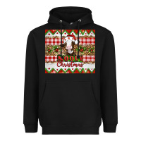 Black Moooey christmas Heavyweight Hoodie - Artiststas