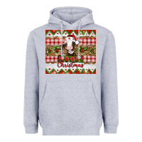 Heather Grey Moooey christmas Heavyweight Hoodie - Artiststas