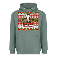 Sage Moooey christmas Heavyweight Hoodie - Artiststas