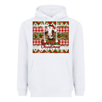 White Moooey christmas Heavyweight Hoodie - Artiststas