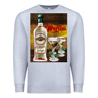 Heather Grey martini Premium Sweatshirt - AdoDesignShop