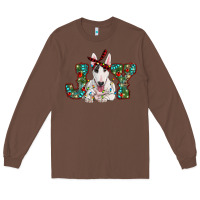Chestnut Christmas joy bull terrier Long Sleeve Tee - RanaPortraitStore