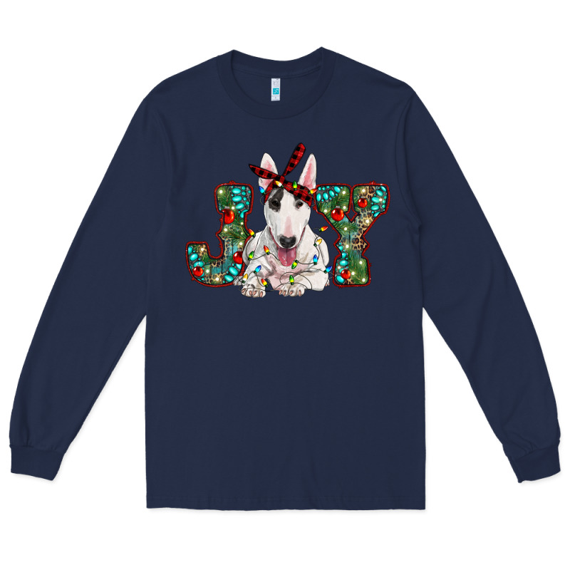 Christmas Joy Bull Terrier Long Sleeve Tee by RanaPortraitStore | Teevron