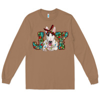 Toasted Coconut Christmas joy bull terrier Long Sleeve Tee - RanaPortraitStore