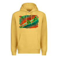 Antique Gold westerb aztec and leopard background Premium Hoodie - AdoDesignShop
