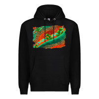 Black westerb aztec and leopard background Premium Hoodie - AdoDesignShop