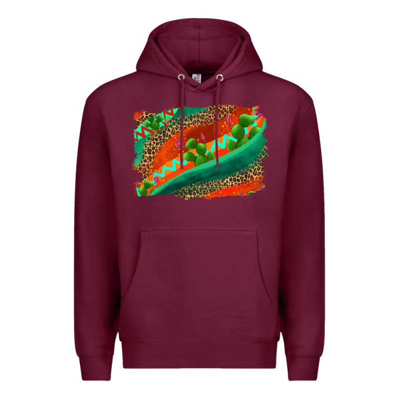 Westerb Aztec And Leopard Background Premium Hoodie by AdoDesignShop | Teevron