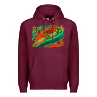 Burgundy westerb aztec and leopard background Premium Hoodie - AdoDesignShop