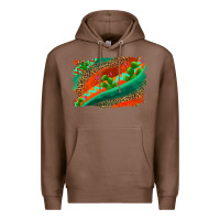 Chestnut westerb aztec and leopard background Premium Hoodie - AdoDesignShop