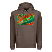 Coffee westerb aztec and leopard background Premium Hoodie - AdoDesignShop
