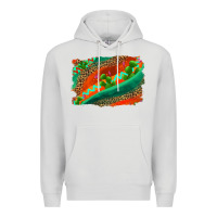 Dove Grey westerb aztec and leopard background Premium Hoodie - AdoDesignShop