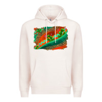 Pale Pink westerb aztec and leopard background Premium Hoodie - AdoDesignShop