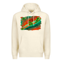 Sandshell westerb aztec and leopard background Premium Hoodie - AdoDesignShop