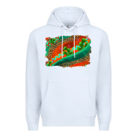 White westerb aztec and leopard background Premium Hoodie - AdoDesignShop