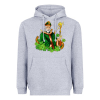 Heather Grey st patricks and horseshoes with shamrocks Heavyweight Hoodie - AdoDesignShop