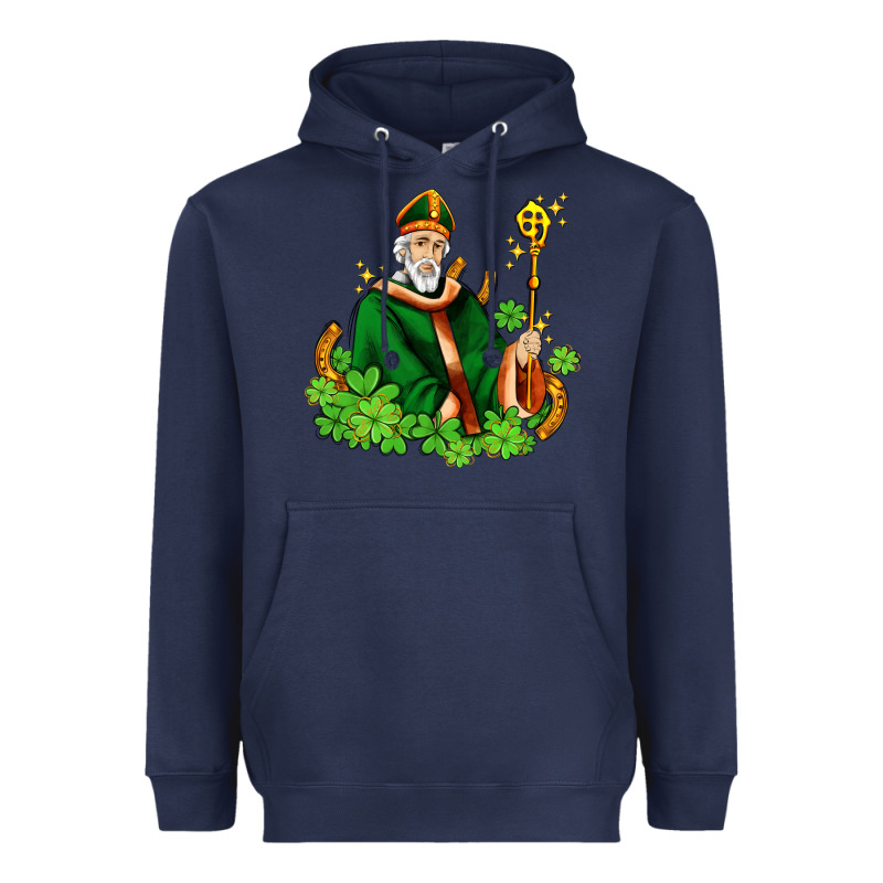 St Patricks And Horseshoes With Shamrocks Heavyweight Hoodie by AdoDesignShop | Teevron