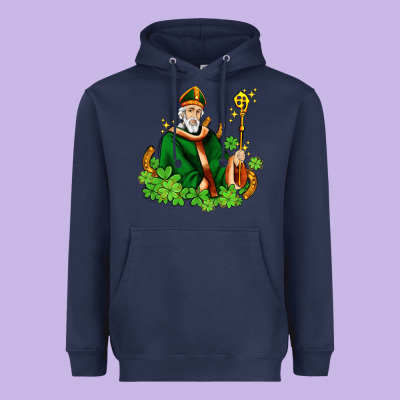 St Patricks And Horseshoes With Shamrocks Heavyweight Hoodie Designed By Adodesignshop
