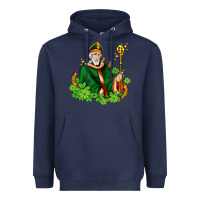 Navy st patricks and horseshoes with shamrocks Heavyweight Hoodie - AdoDesignShop
