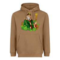 Toasted Coconut st patricks and horseshoes with shamrocks Heavyweight Hoodie - AdoDesignShop
