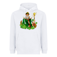 White st patricks and horseshoes with shamrocks Heavyweight Hoodie - AdoDesignShop