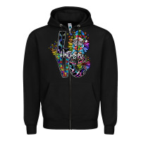 Black love autism Zipper Hoodie - SublimationCraftShop