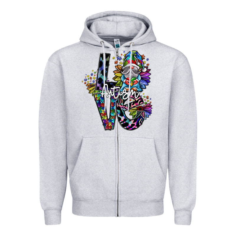 Love Autism Zipper Hoodie by SublimationCraftShop | Teevron