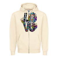 Sandshell love autism Zipper Hoodie - SublimationCraftShop