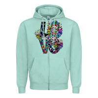 Seafoam love autism Zipper Hoodie - SublimationCraftShop