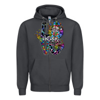 Smoke love autism Zipper Hoodie - SublimationCraftShop