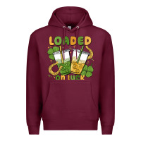 Burgundy loaded on luck Premium Hoodie - MaliasSmallBusiness