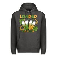 Charcoal Heather loaded on luck Premium Hoodie - MaliasSmallBusiness