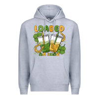 Heather Grey loaded on luck Premium Hoodie - MaliasSmallBusiness