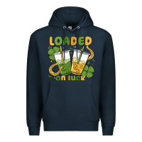 Navy loaded on luck Premium Hoodie - MaliasSmallBusiness
