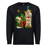 Black cocrtail martini and gift and snow Premium Sweatshirt - AdoDesignShop