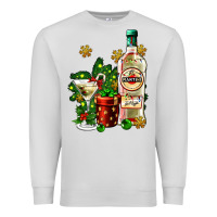 Dove Grey cocrtail martini and gift and snow Premium Sweatshirt - AdoDesignShop