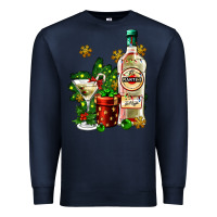 Navy cocrtail martini and gift and snow Premium Sweatshirt - AdoDesignShop